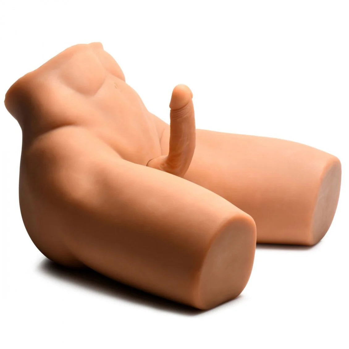 Jock Poseable Torso with Thrusting Dildo Medium Skin Tone 7 Inch Silicone Thrusting and Vibrating Male Torso > Sex Toys > Sex Dolls > Premium
