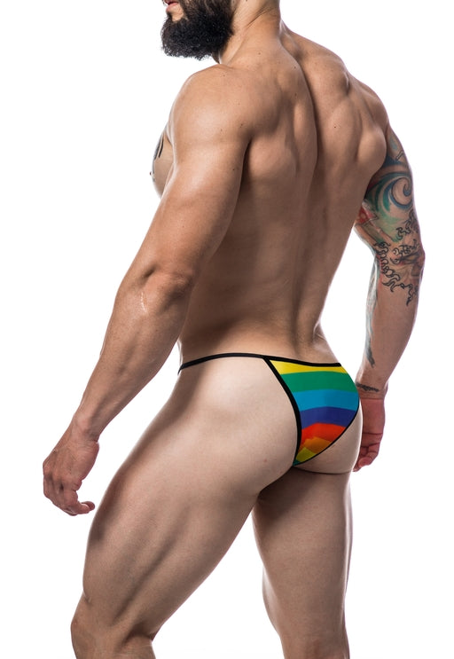 Cut For Men Briefkini Rainbow Bikini Underwear XL Size Mens G-Strings