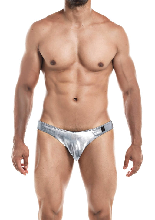 Cut 4 Men Low Rise Bikini Brief Silver Large > Clothes > Mens Briefs Main image