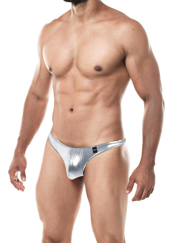 Cut For Men Thong Silver Large Mens G-Strings