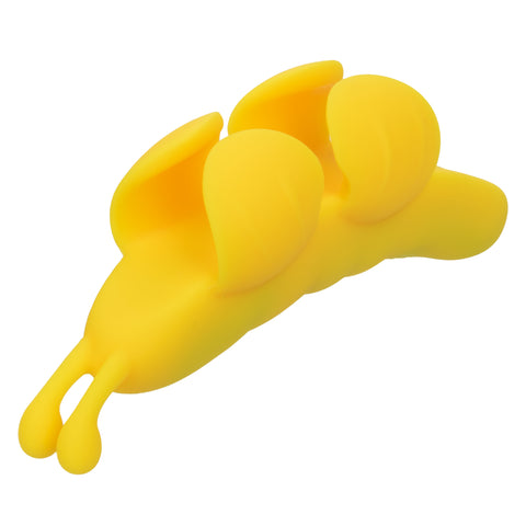 Neon Vibes The Butterfly Vibe Yellow Silicone Finger Teaser with 10 Functions and USB Rechargeable Finger Stimulator
