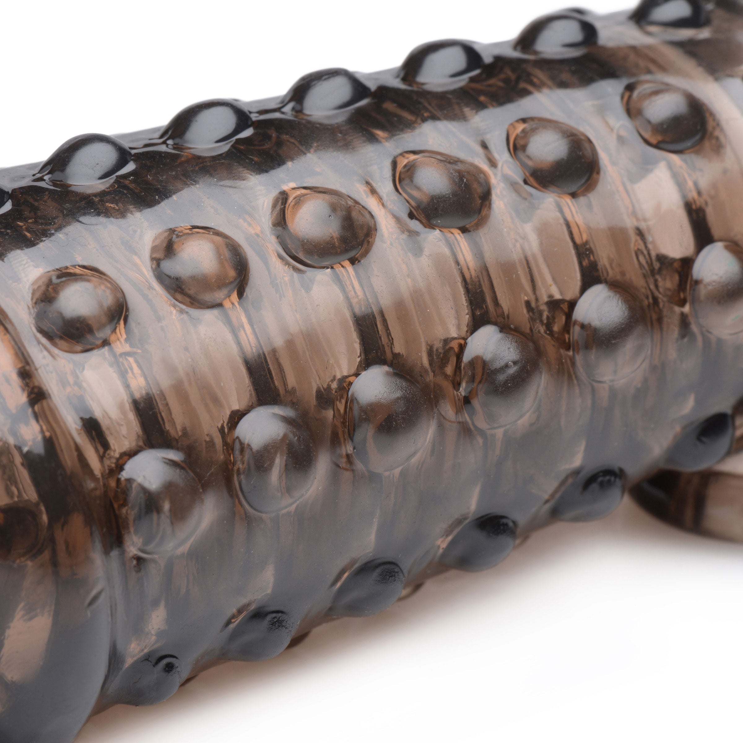 Penis Enhancer Sleeve 1.5in Smoke for Extra Length and Girth SLEEVES