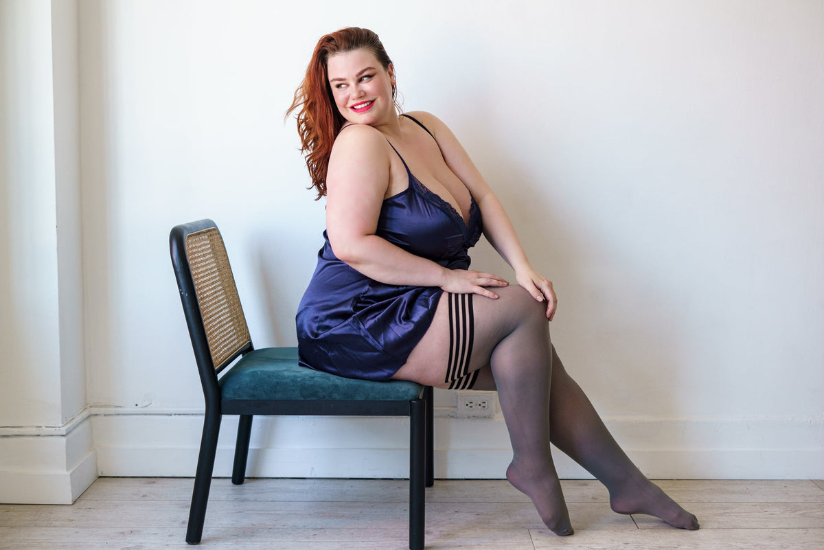 Kixies Sierra Grey Opaque Thigh-High Tights > Clothes > Hosiery > Stockings