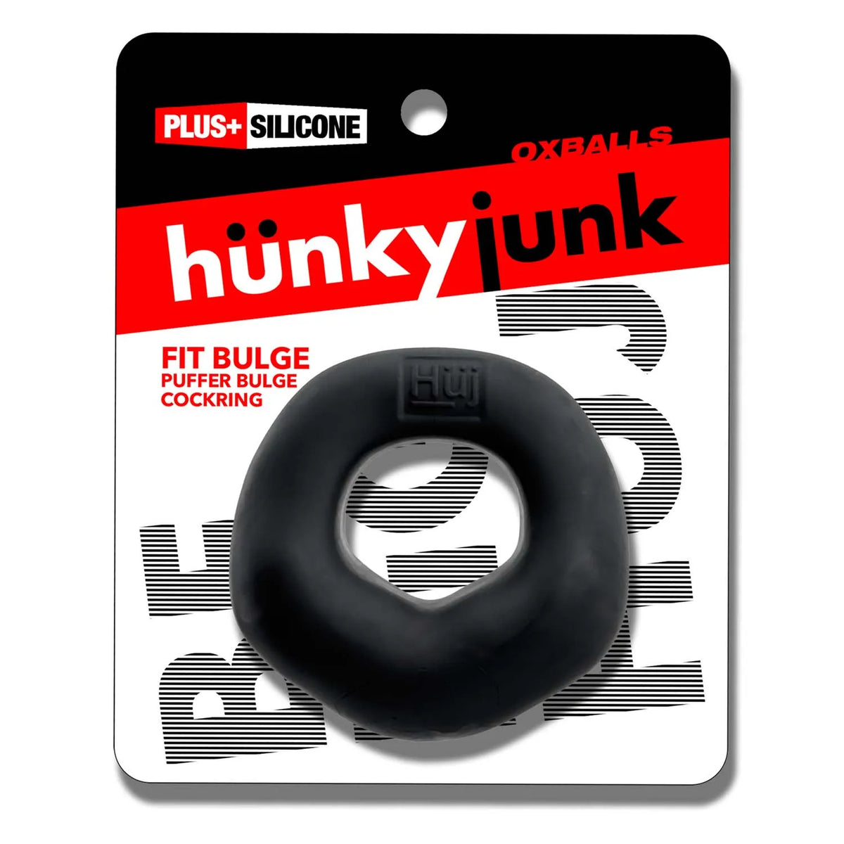 Fit Bulge Hung-Style Cockring Black > Cock Ring > Single