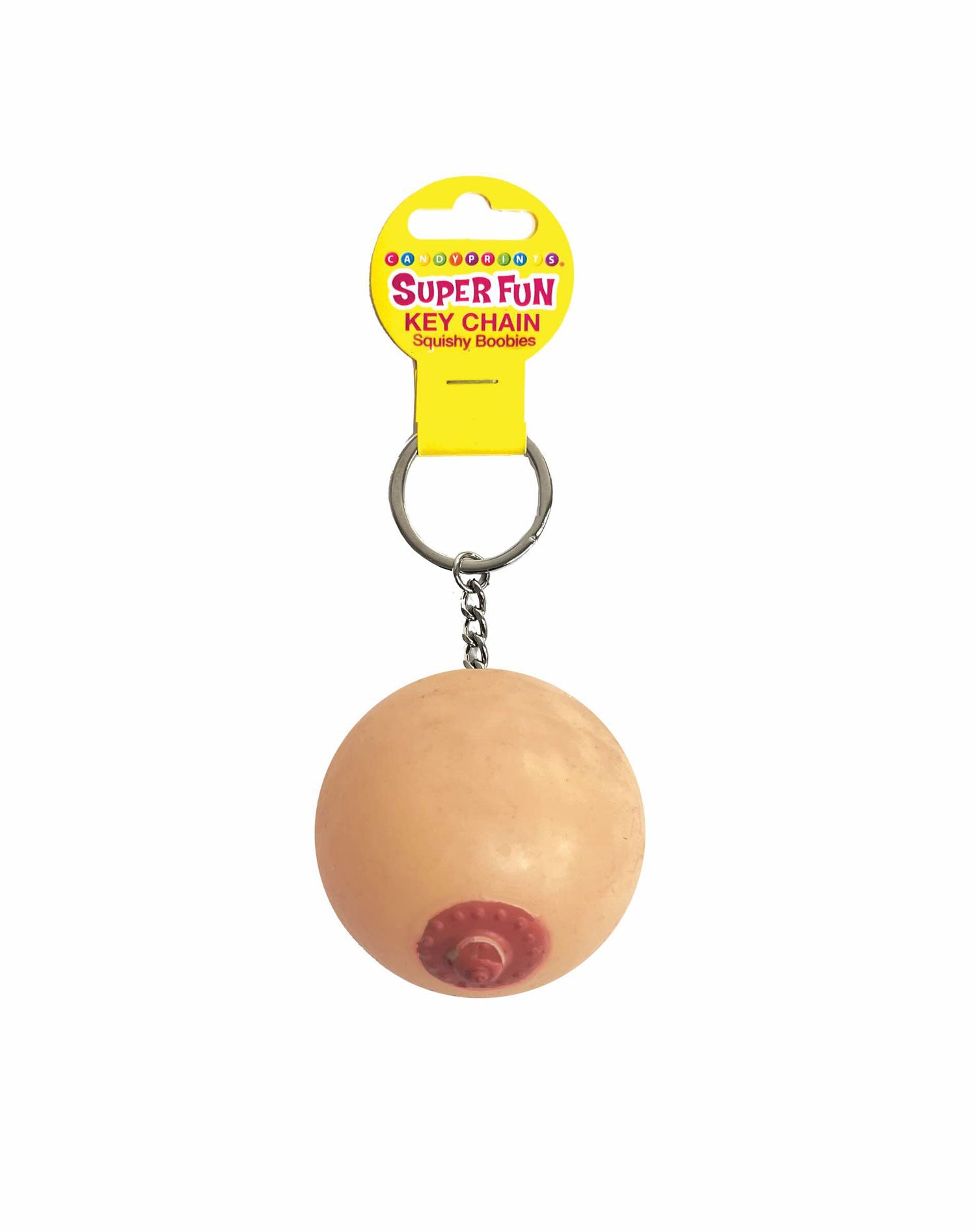 Squishy Boob Novelty Keychain by Little Genie Fun Accessory Beige Gag Gifts & Novelties