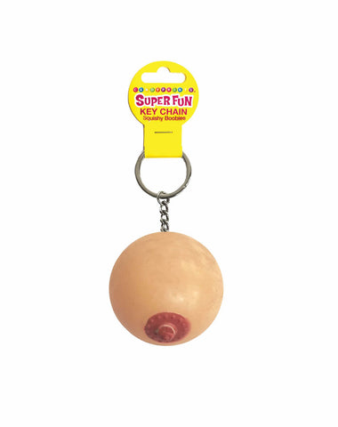 Squishy Boob Novelty Keychain by Little Genie Fun Accessory Beige Gag Gifts & Novelties