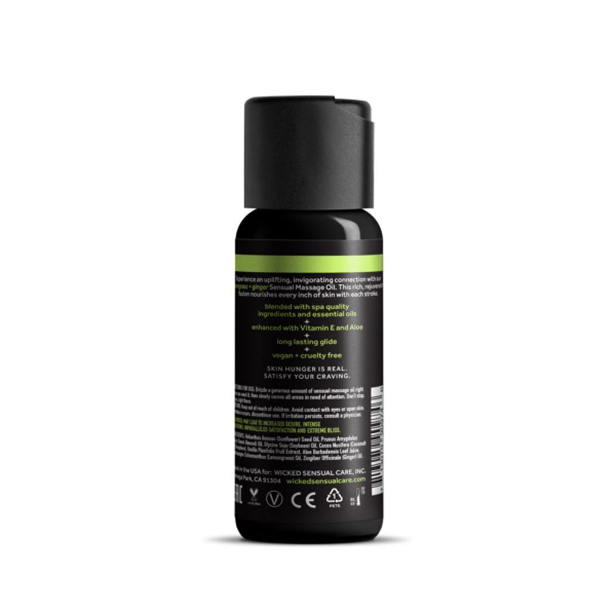 Wicked Sensual Massage Oil 120ml - Lemongrass and Ginger Scented > Essentials > Massage Oil