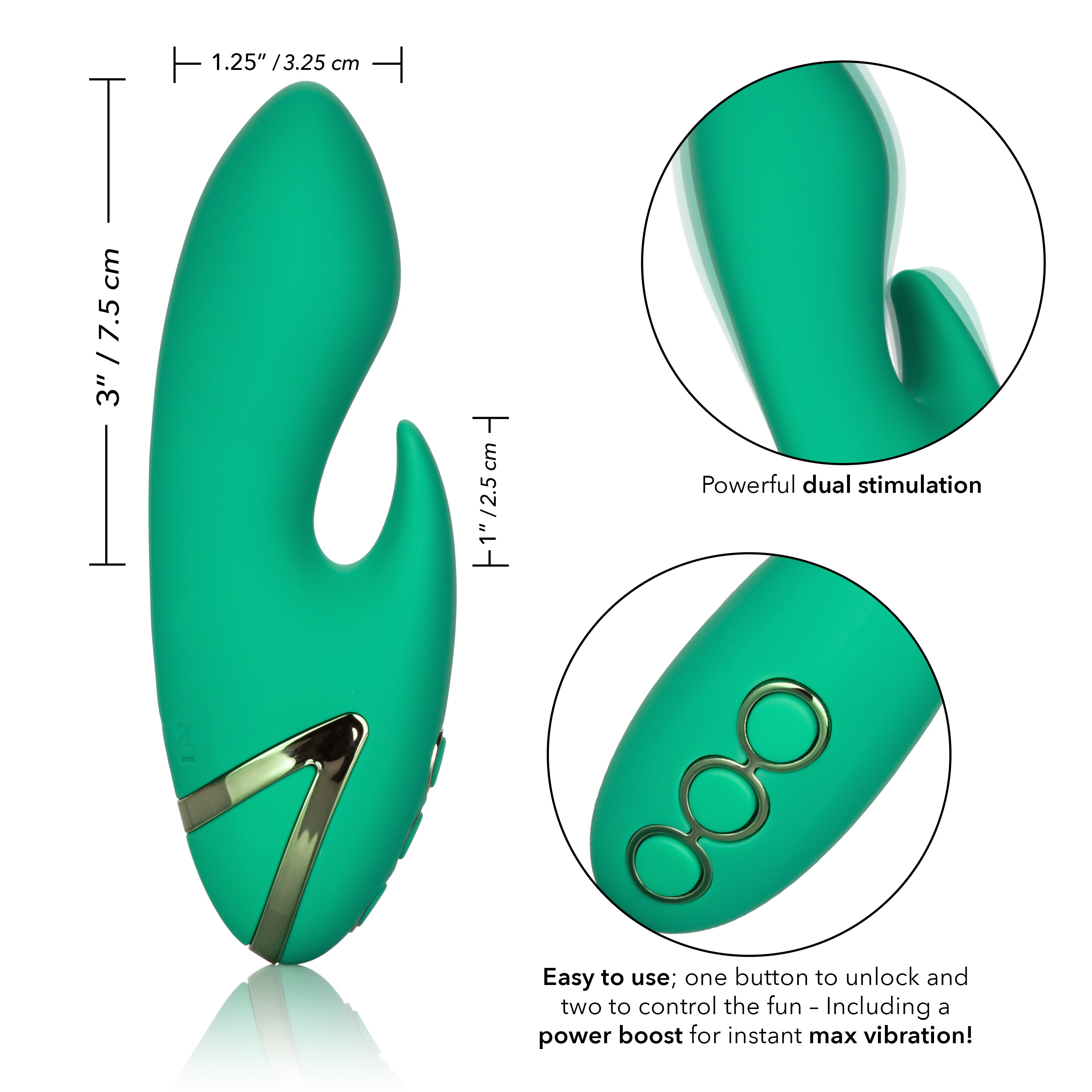 California Dreaming Sierra Sensation Flexible Teaser in Green with 10 Vibration Modes and Silicone Body > Vibrators > Ladies > Rabbit