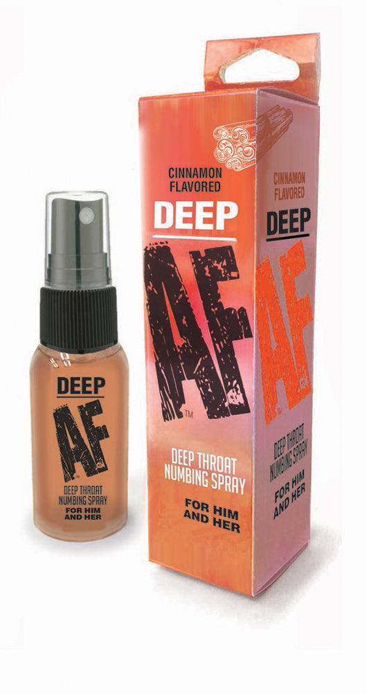 Deep AF Cinnamon Flavoured Deep Throat Spray 29 mls > Lube > Oral Gels & Sprays