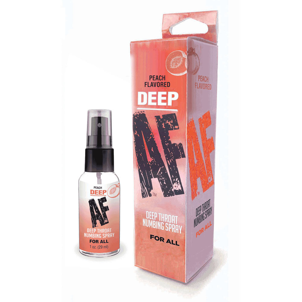 Deep AF Peach Flavoured Deep Throat Spray 29 mls > Lube > Oral Gels & Sprays Main image