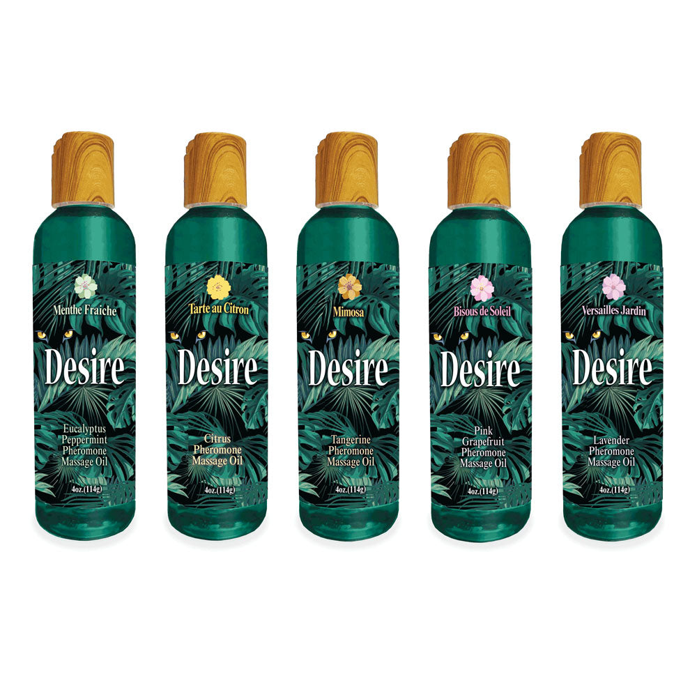 Desire Pheromone Massage Oil 118ml Eucalyptus & Peppermint Scent Secondary image