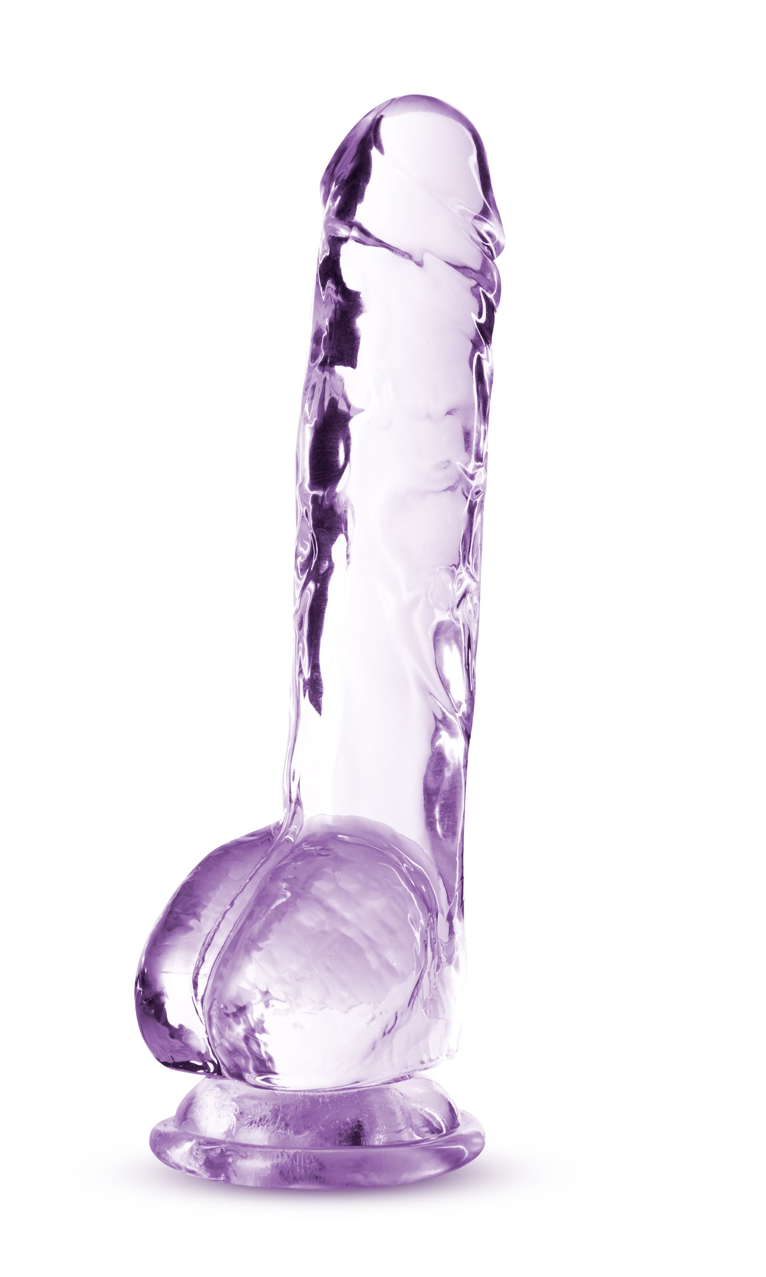 Naturally Yours 8 Inch Crystaline Dildo Amethyst > Dildos > Realistic Dildos