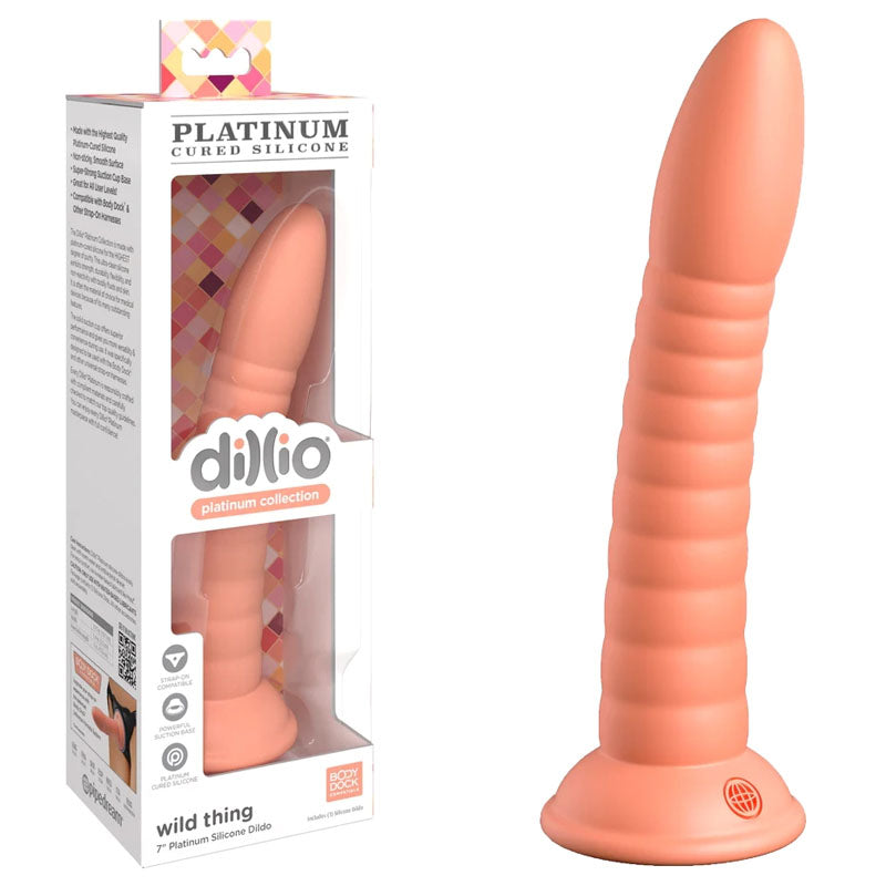 Dillio Platinum Wild Thing Peach 17.8 Centimeter Dong > Dildos > Neutral Dildos Main image