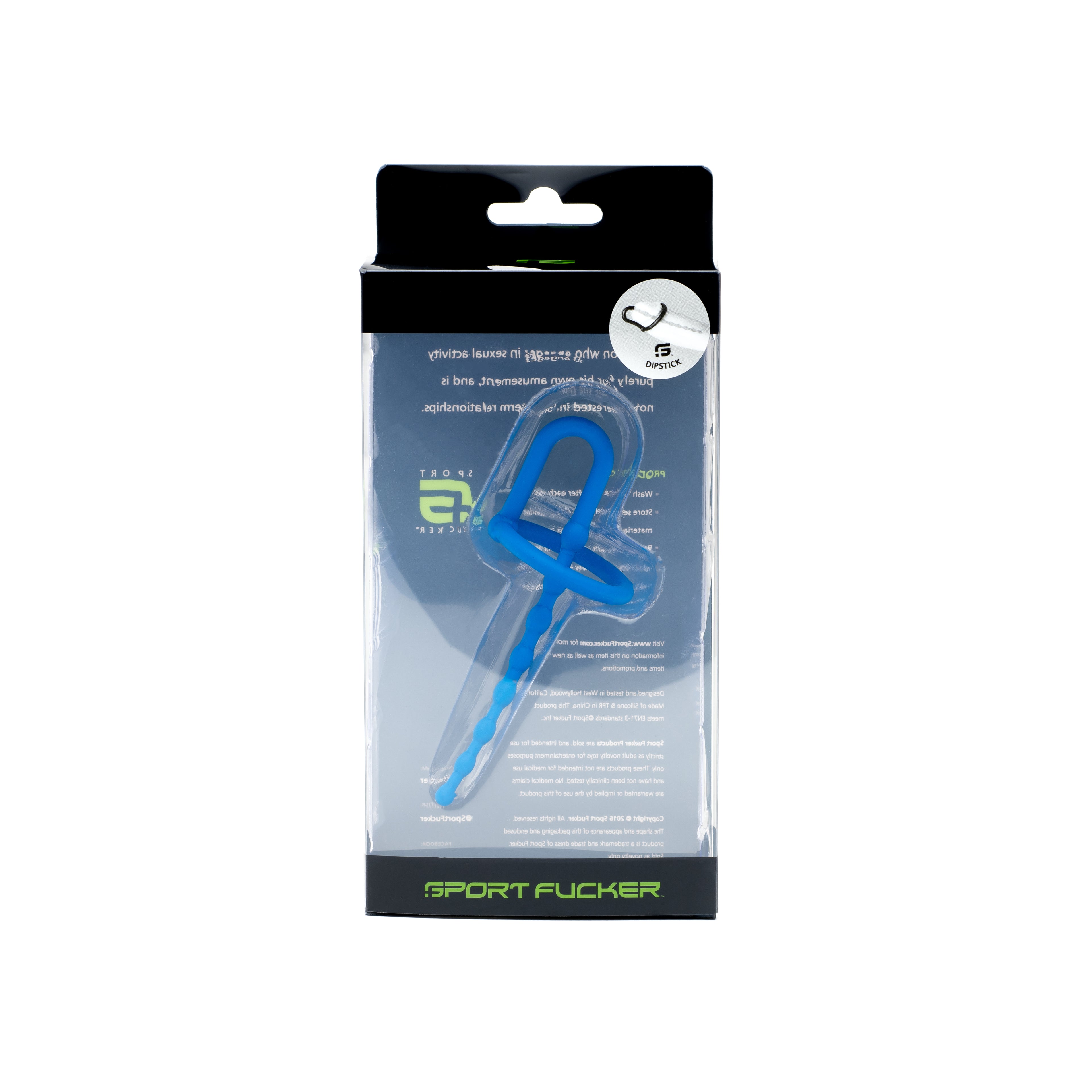 Dipstick Blue with 3.94 Inch Insertable Depth and Glans Ring > Sex Toys For Men > Sounding Rods
