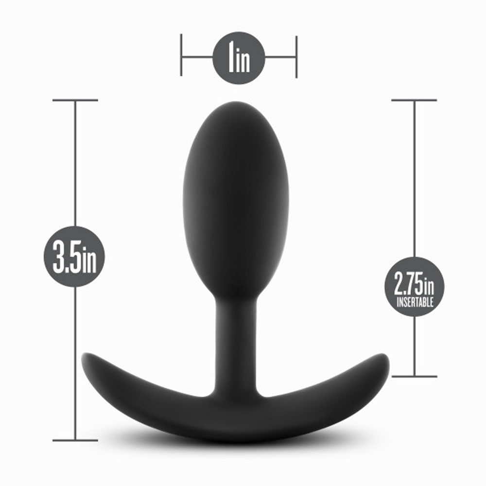 Anal Adventures Platinum Silicone Vibra Slim Plug Small > Anal Range > Vibrating Butt Plugs