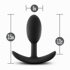 Anal Adventures Platinum Silicone Vibra Slim Plug Small Black Small > Anal Range > Vibrating Butt Plugs