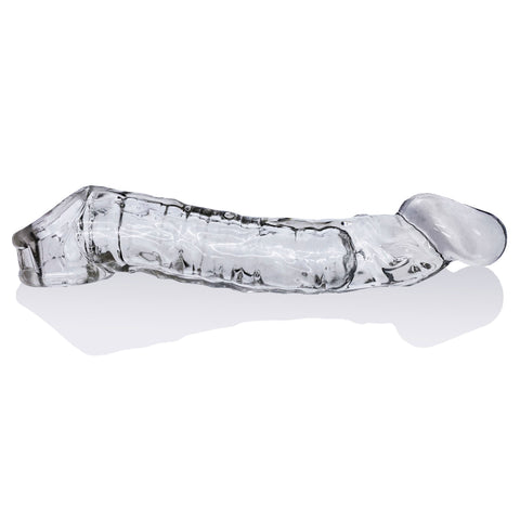 Muscle Ripped Cocksheath Clear - 9 Inch - Adjustable Size Fit > Sex Toys For Men > Penis Sleeves