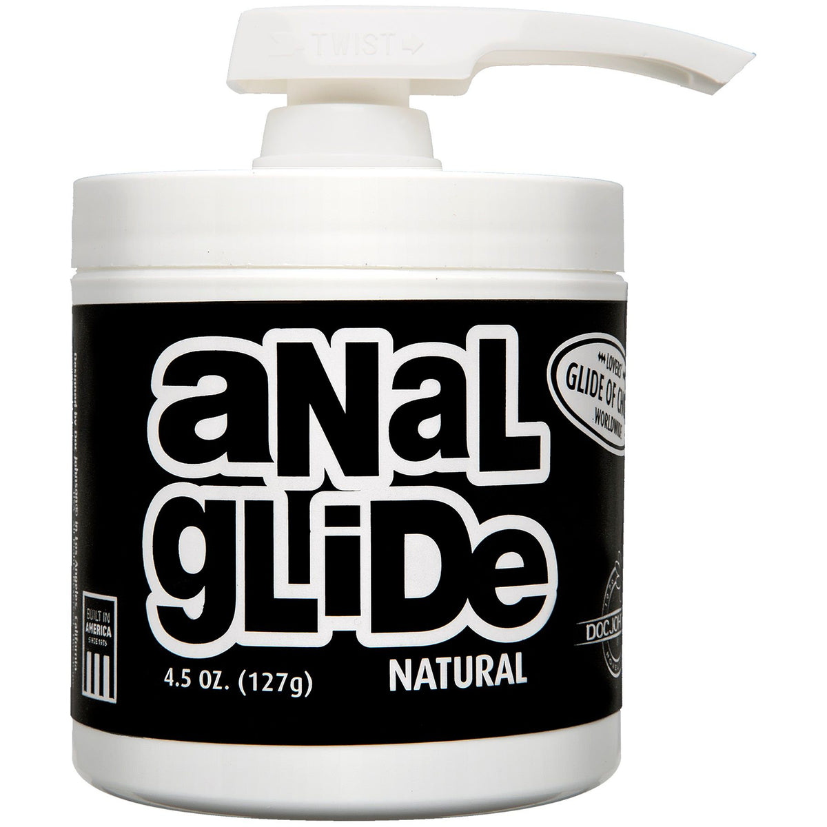 Doc Johnson Natural Anal Lube 4.5 Oz (127g) Clear Unscented Lubricant > Lube > Anal