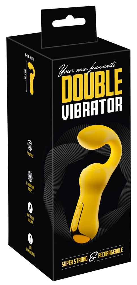 Double Vibrator Yellow Masturbator with 10 Vibration Modes and Flexible Vibro-Wings > Vibrators > Standard Vibrators