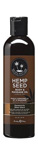 Dreamsicle Hemp Seed Massage and Body Oil Tangerine and Plum Scented 237 ml Secondary image