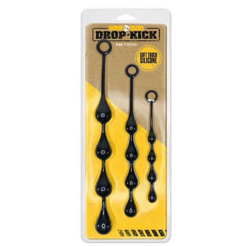 Drop Kick Silicone Beginner Ass Training Kit Three Piece Set > Anal Range > Anal Beads