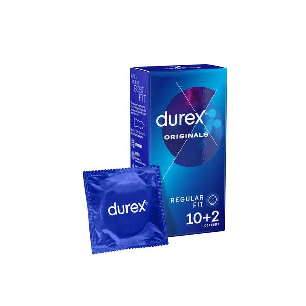 Durex Originals Regular Fit Condoms 10 Pack + 2 Free Latex Condoms Default Title Condoms