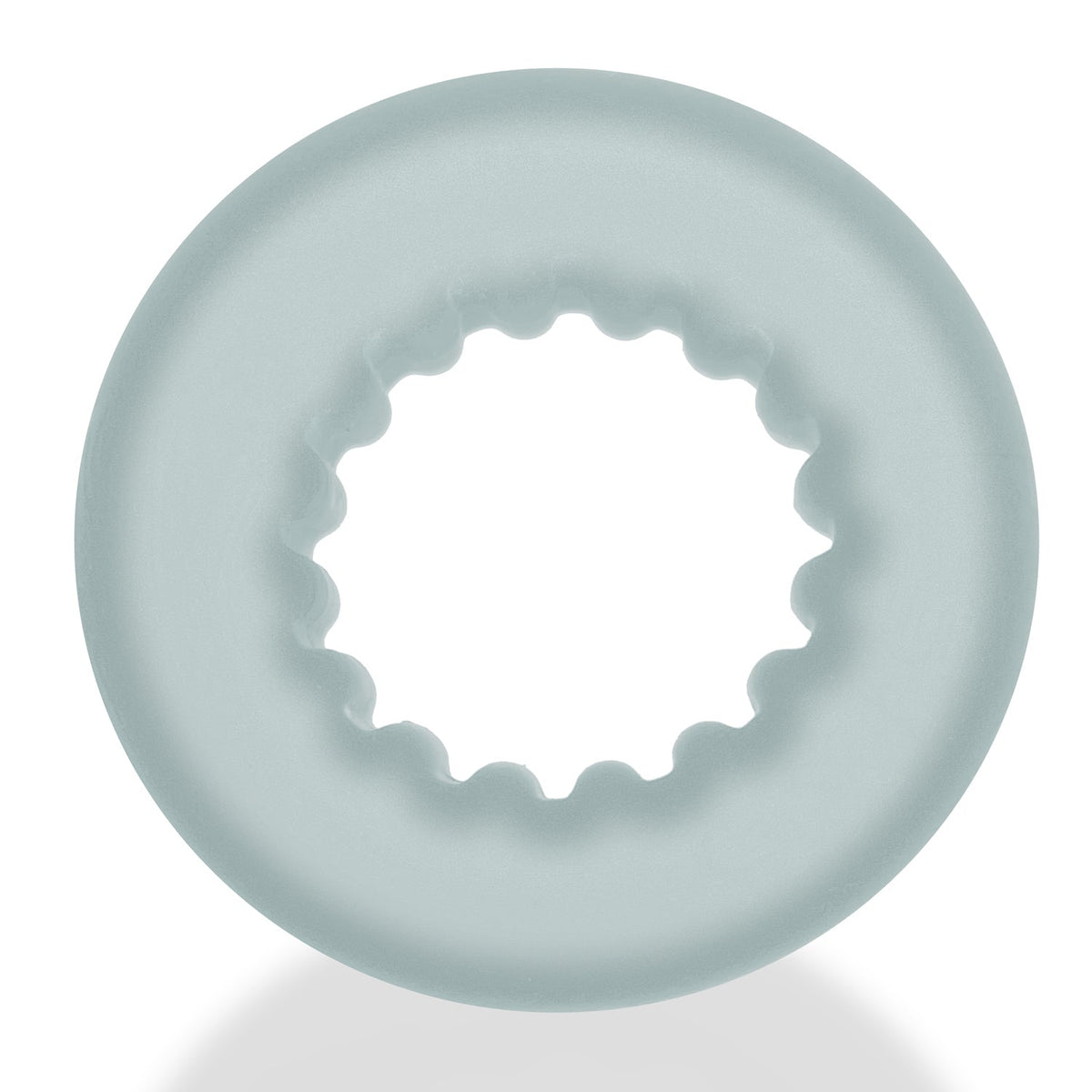 Oxballs Axis Inner Ribbed Griphold Comfort Cock Ring Clear > Cock Ring > Single