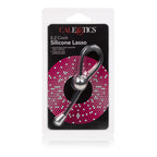 E-Z Cinch Silicone Lasso Adjustable Stretchy Pleasure Ring with Tightening Bead in Black > Cock Ring > Adjustable