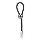 E-Z Cinch Silicone Lasso Adjustable Stretchy Pleasure Ring with Tightening Bead in Black > Cock Ring > Adjustable