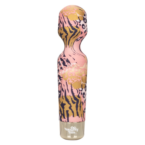 Naughty Bits WTF Wand to Fuck Pink and Gold Flexible Silicone Personal Massager - Waterproof > Sex Toys > Mini Massagers
