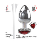 Adam & Eve Red Heart Small Metallic Butt Plug – 7.1 cm Anal Plug Chrome > Anal Range > Butt Plugs