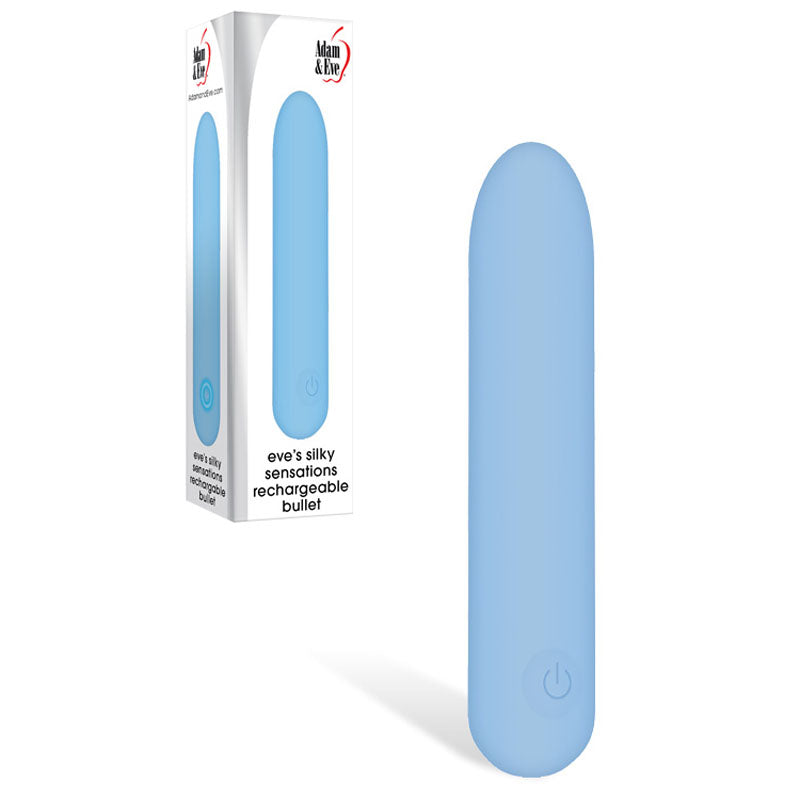 Adam & Eve Eve's Silky Sensations (Pink) – Rechargeable 9.4 cm Bullet Vibrator Blue > Vibrators > Mini Vibrators