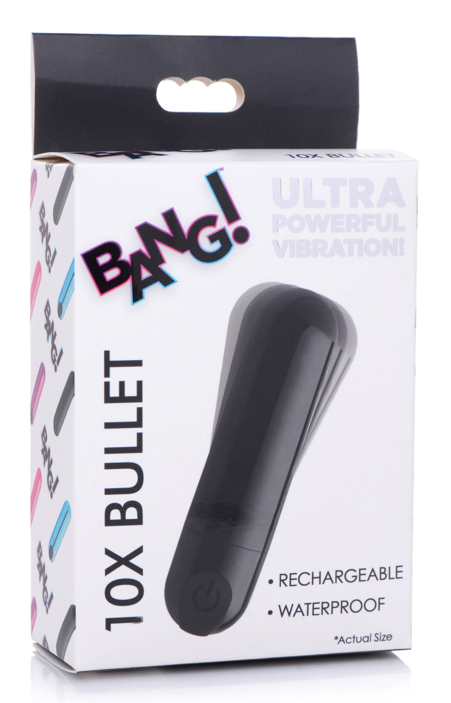 Bang 10X Rechargeable Vibrating Bullet (Black) – Compact Bullet Vibrator > Vibrators > Mini Vibrators