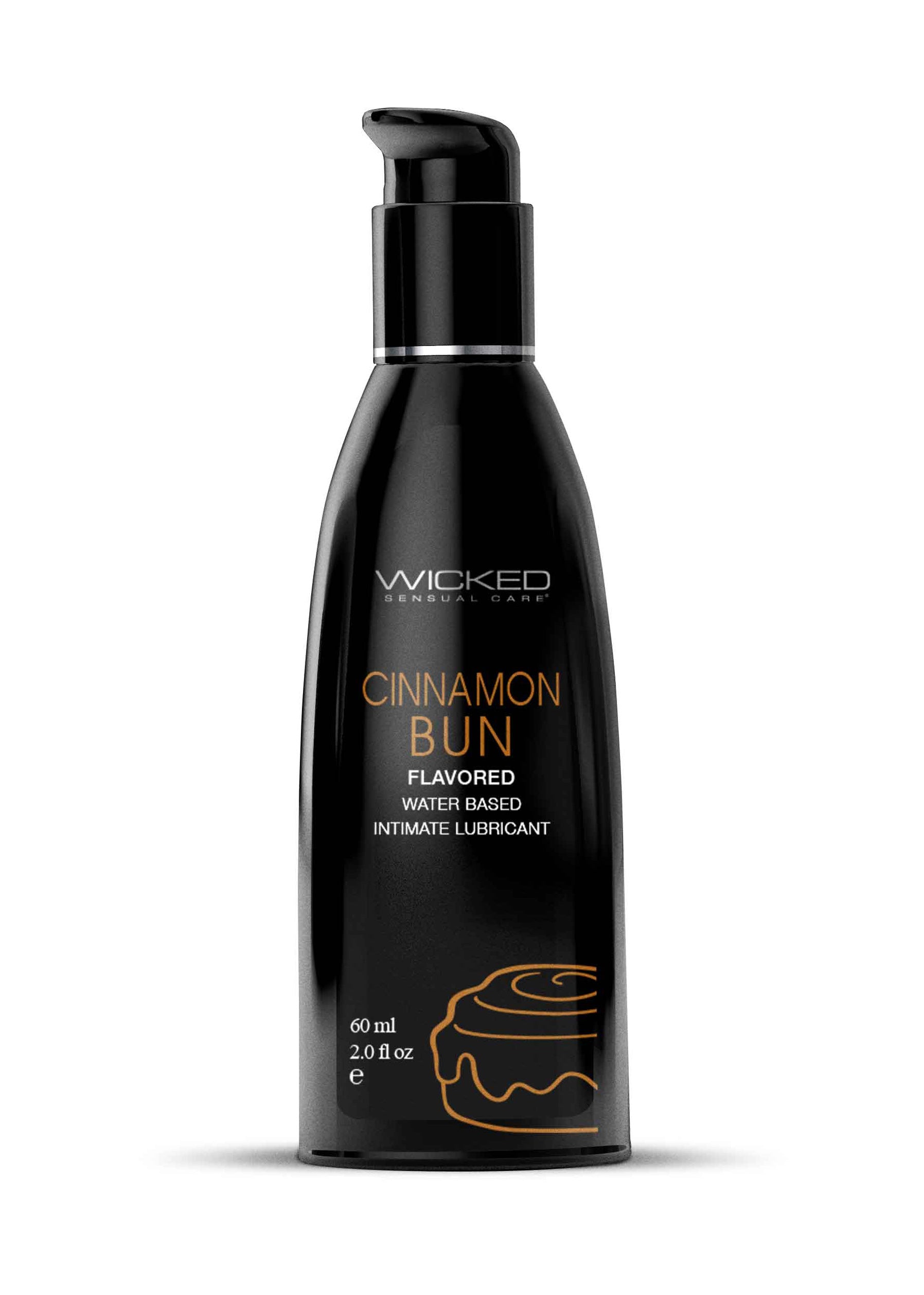 Wicked Aqua Cinnamon Bun Lubricant 60ml - Sweet Flavored Pleasure Brown > Lube > Flavoured