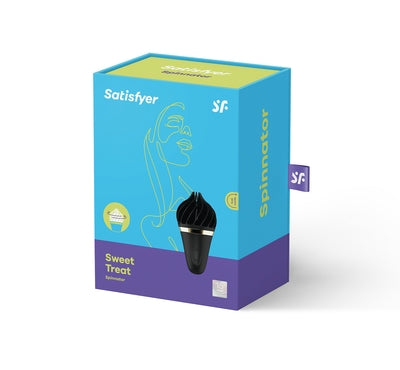 Satisfyer Sweet Treat Rotating Soft Silicone Clitoral Stimulator Black > Vibrators > Ladies > Clitoral Vibrators and Stimulators