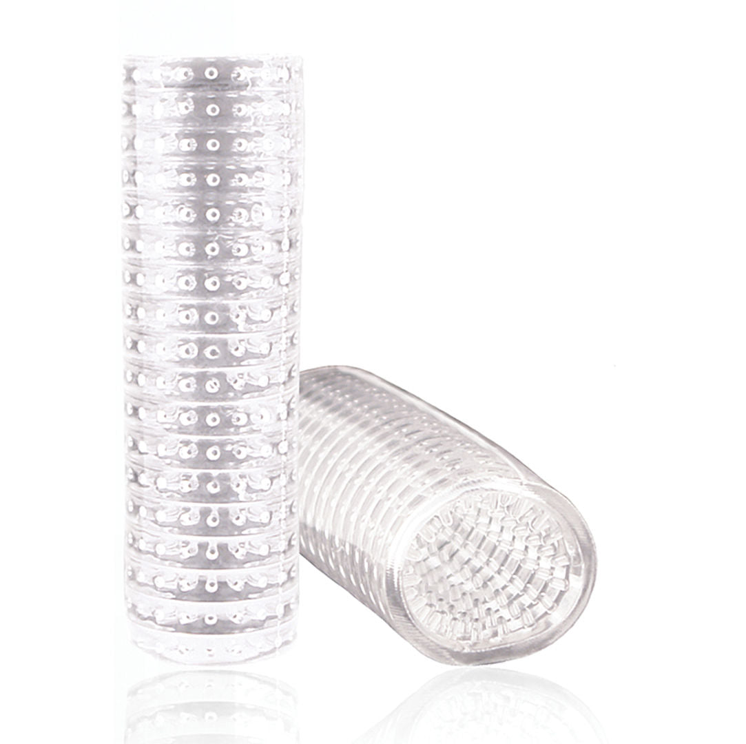 M for Men Clear Stroke Sleeve Masturbation Aid for Men 5.5 Inch Clear Strokers - Manual