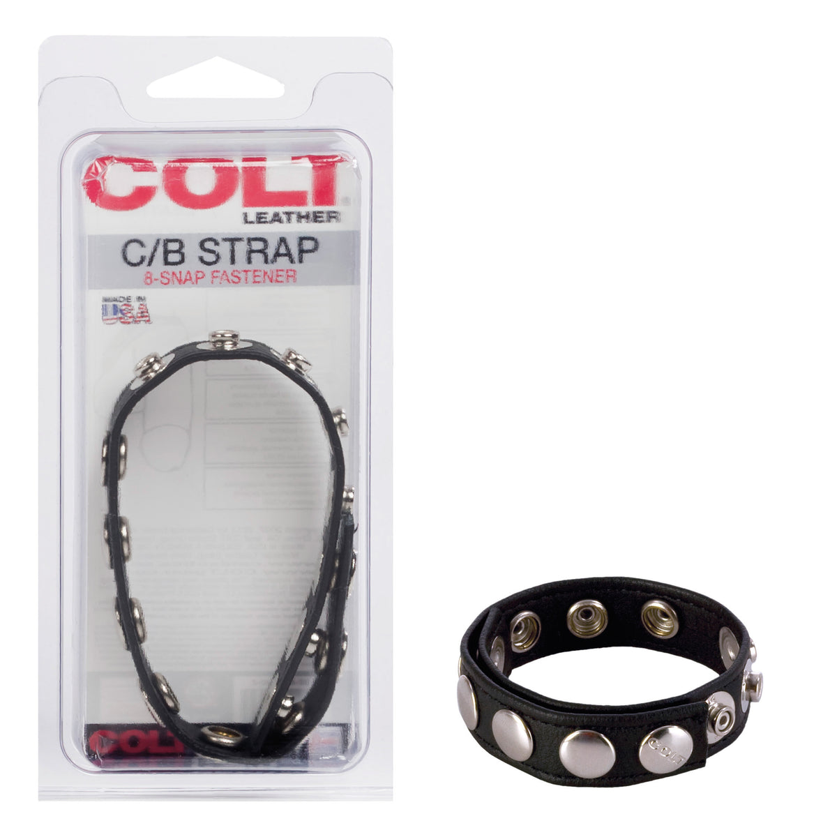 Colt 8 Snap Fastener Leather Strap – Luxury Leather Bondage Strap > Clothes > Mens Leather