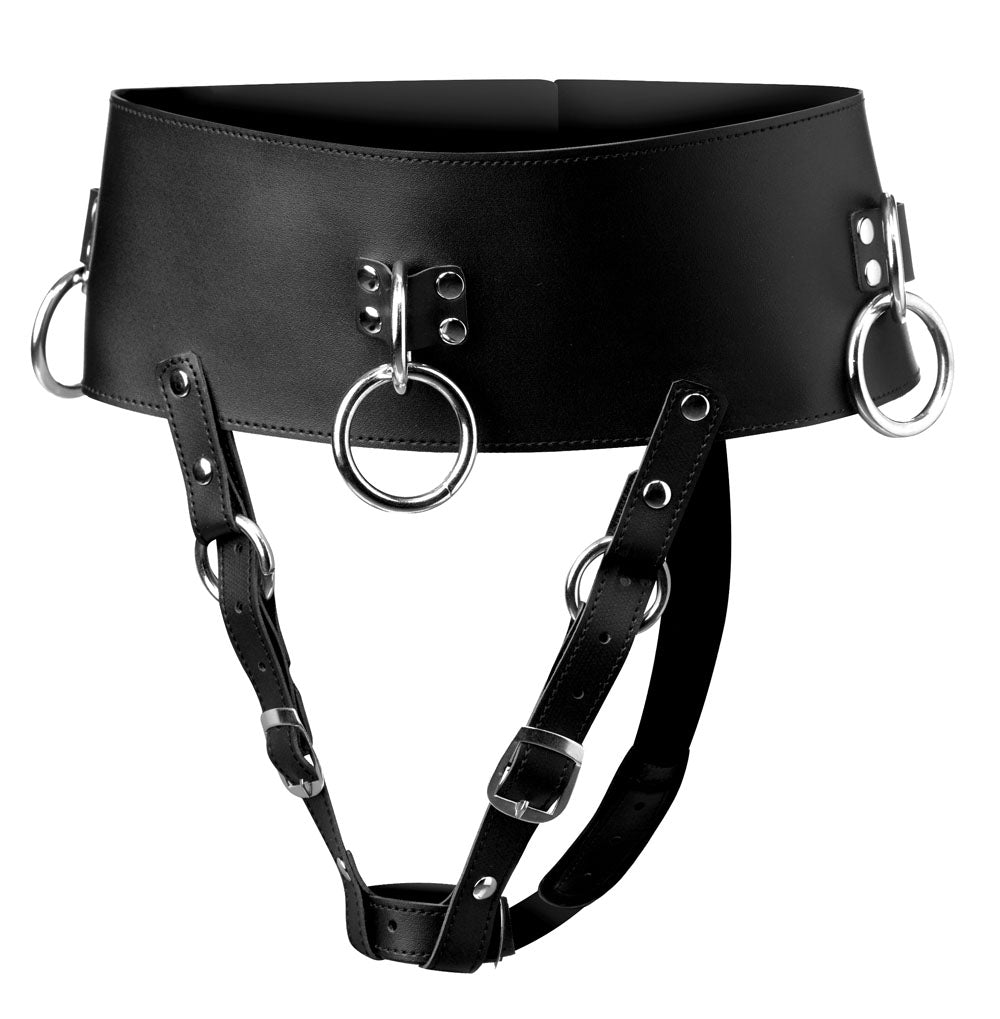 Forced Orgasm Wand Holder Belt – Adjustable BDSM Accessory Black > Sex Toys > Massage Wands