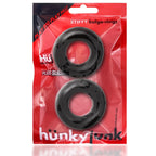 Stiffy 2 Piece Bulge Cockrings by HunkyJunk Tar Ice Black One Size > Cock Ring > Single