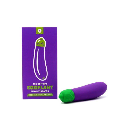 Eggplant Emojibator Purple Emoji Vibrator 4.84 Inch Waterproof Medical-Grade Silicone Bullet Style with 10 Vibration Patterns Default Title BULLETS