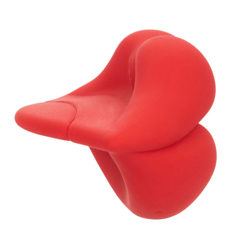 Naughty Bits MUAH Mini Red Lip-Shaped Silicone Vibrator 3.25 Inches Waterproof > Vibrators > Standard Vibrators
