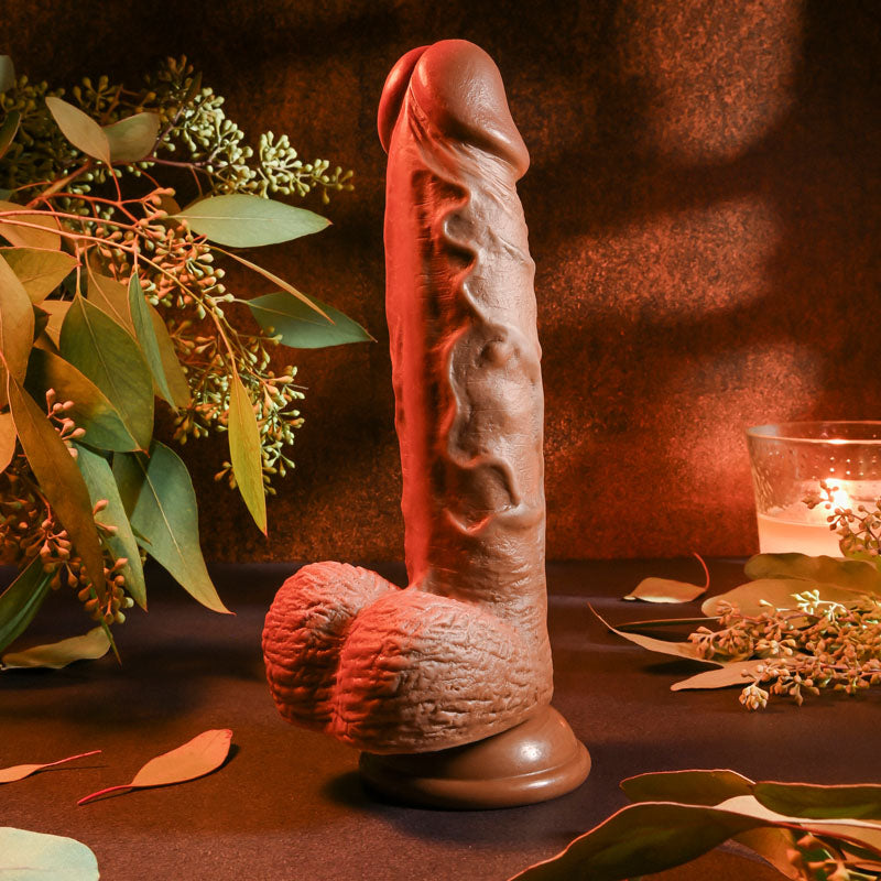 Evolved REALISTIC DILDO 8'' DARK -  21 cm Dong