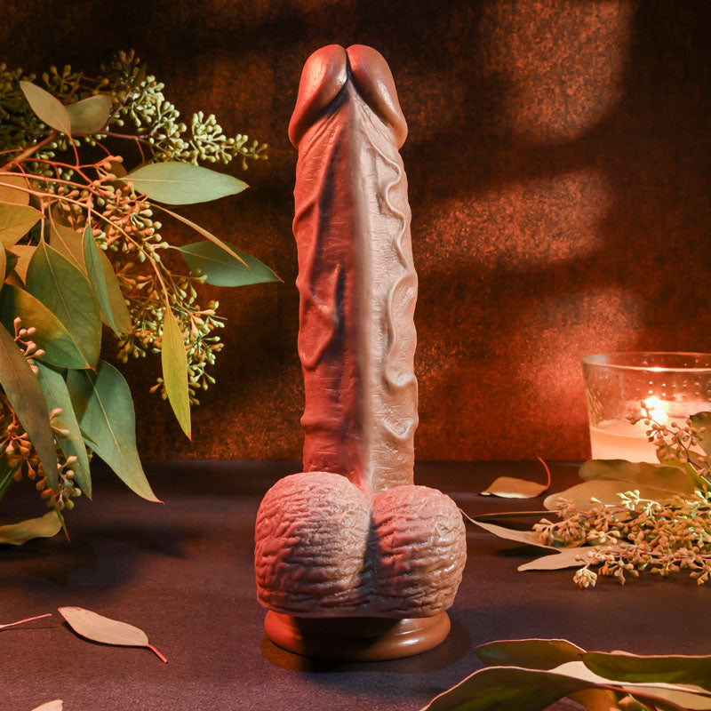 Evolved REALISTIC DILDO 8'' DARK -  21 cm Dong