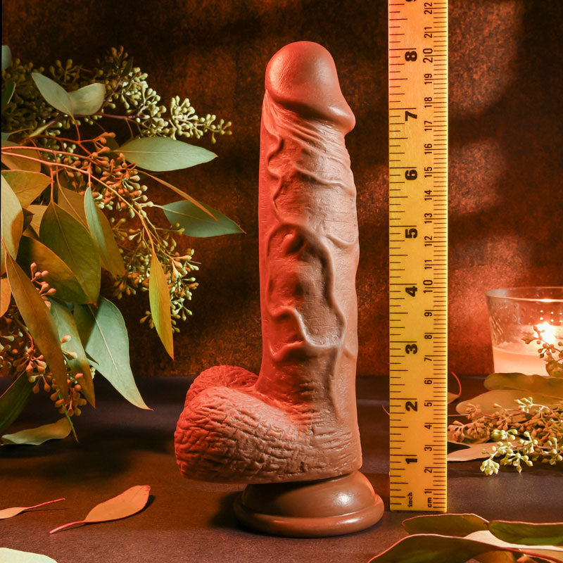 Evolved REALISTIC DILDO 8'' DARK -  21 cm Dong