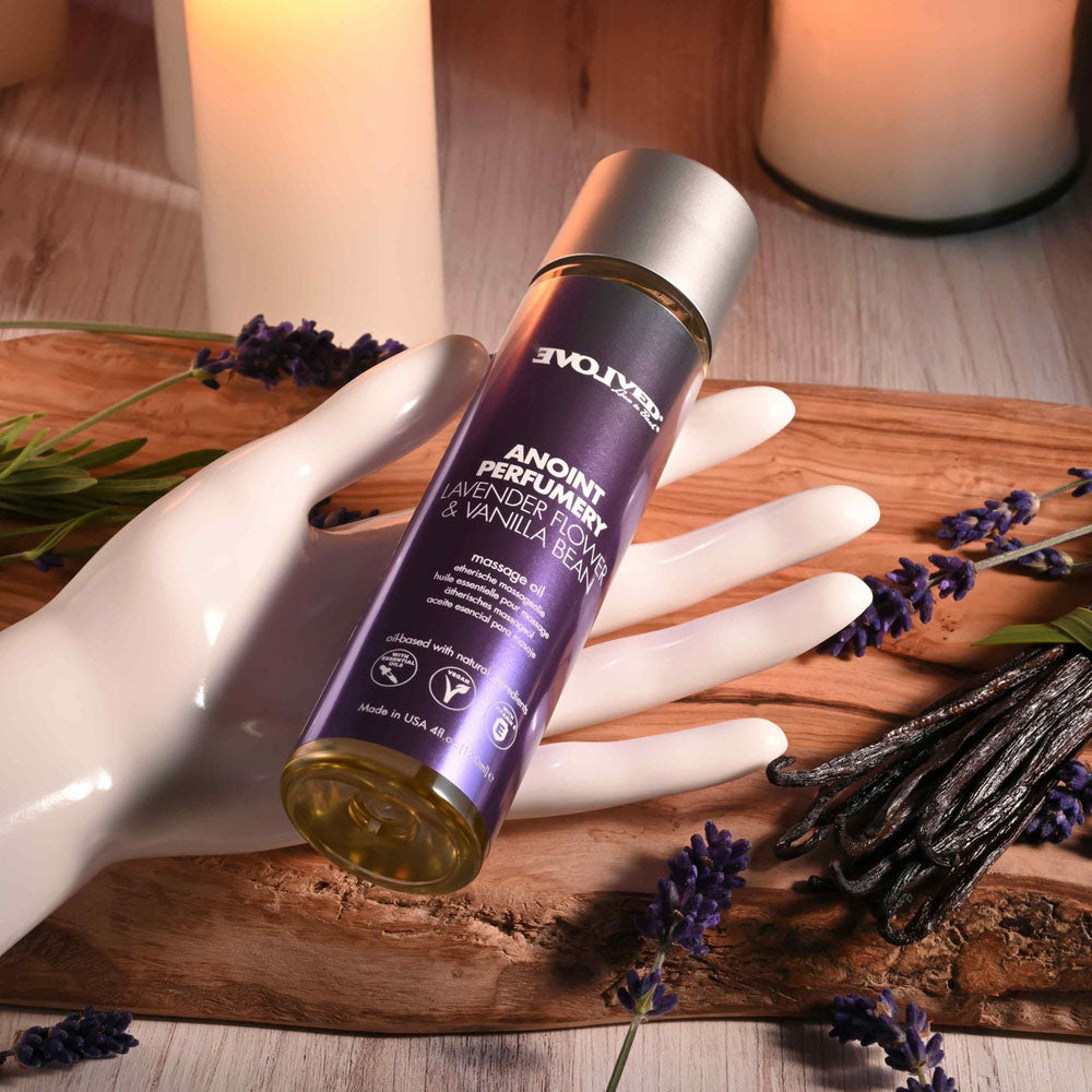 Evolved Anoint Perfumery (Lavender Flower & Vanilla Bean) – Massage Oil 120ml > Essentials > Massage Oil