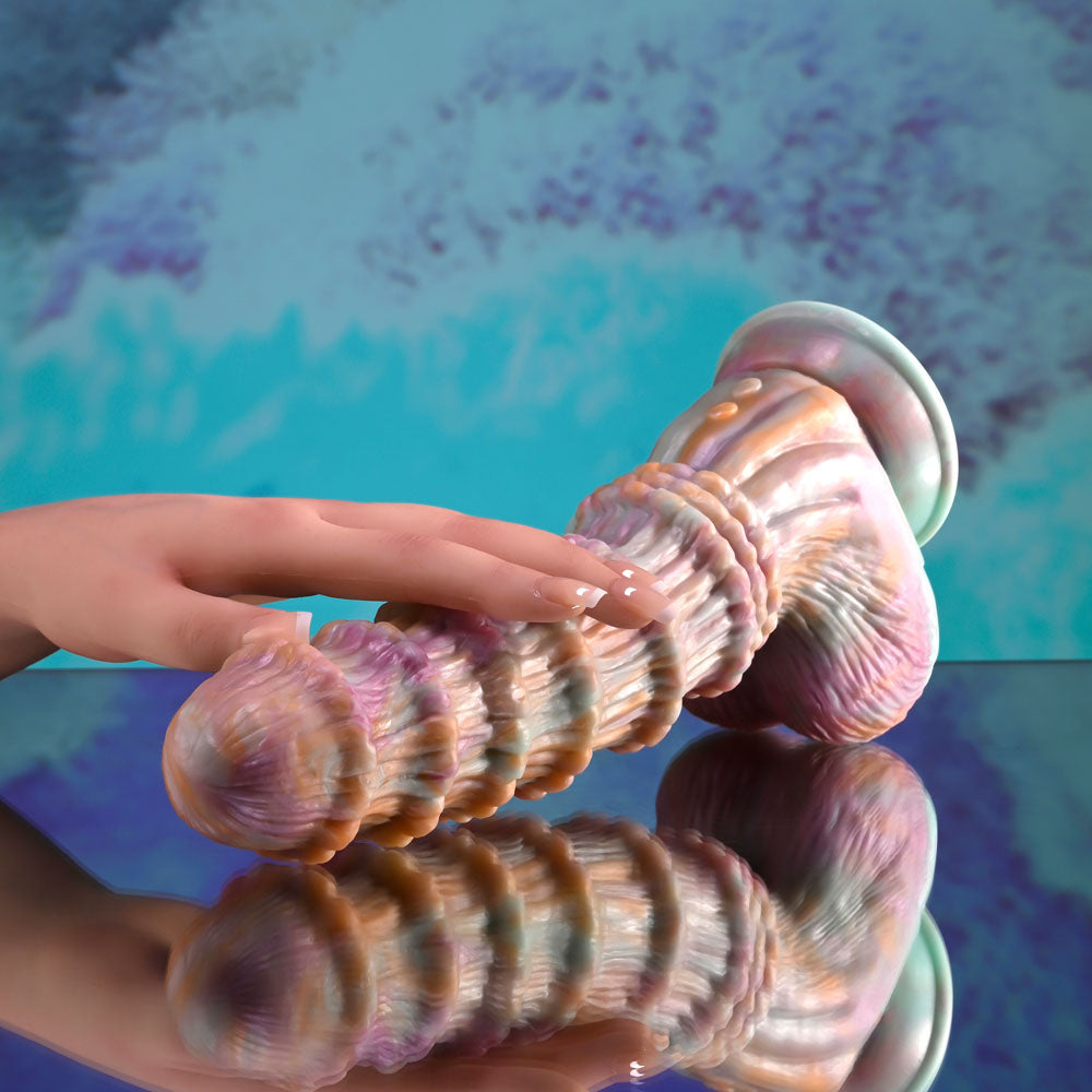 Evolved Fantasy Multicoloured 27.6 cm USB Rechargeable Vibrating Dildo with Remote > Sex Toys > Other Dildos