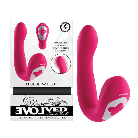 Evolved Buck Wild USB Rechargeable Flicking Vibrator Pink STIMULATORS