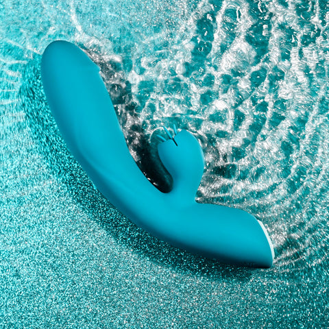 Evolved FIERCE FLICKER Dual Vibe 19.5cm Waterproof VIBRATORS-RABBIT