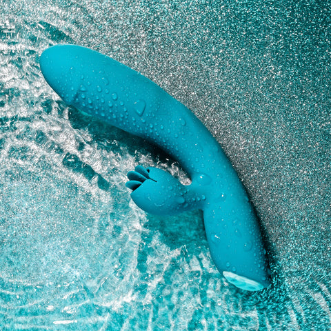 Evolved FIERCE FLICKER Dual Vibe 19.5cm Waterproof VIBRATORS-RABBIT