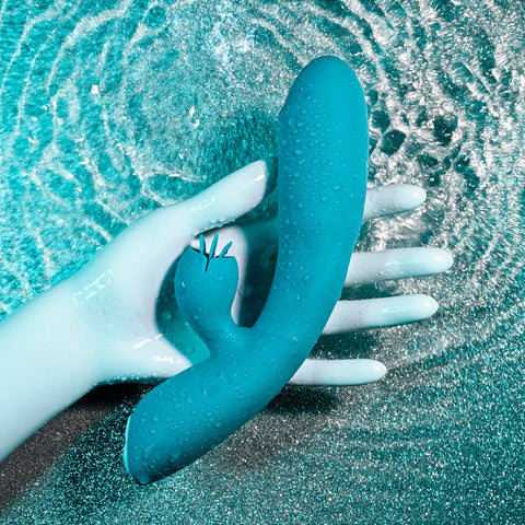 Evolved FIERCE FLICKER Dual Vibe 19.5cm Waterproof VIBRATORS-RABBIT